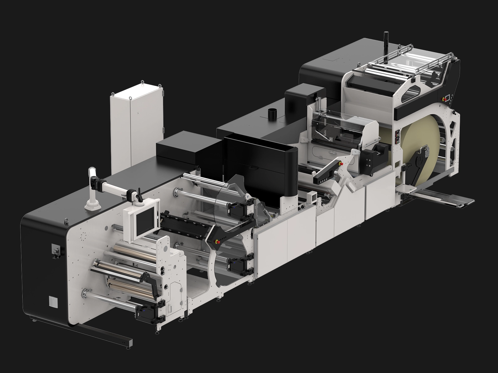 Photoreal 3D render of an industrial machine built from CAD
