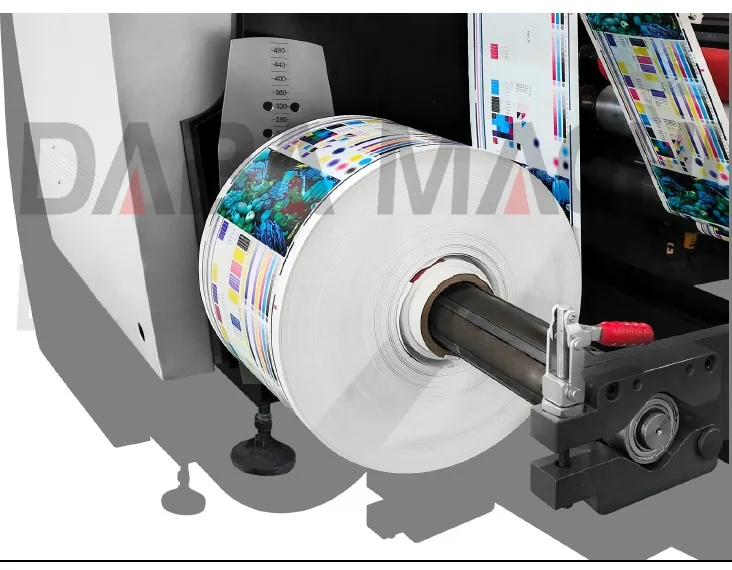 Reference photograph, Rewind shaft and clamp
