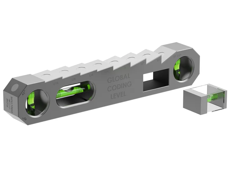 Spirit level 3D rendering