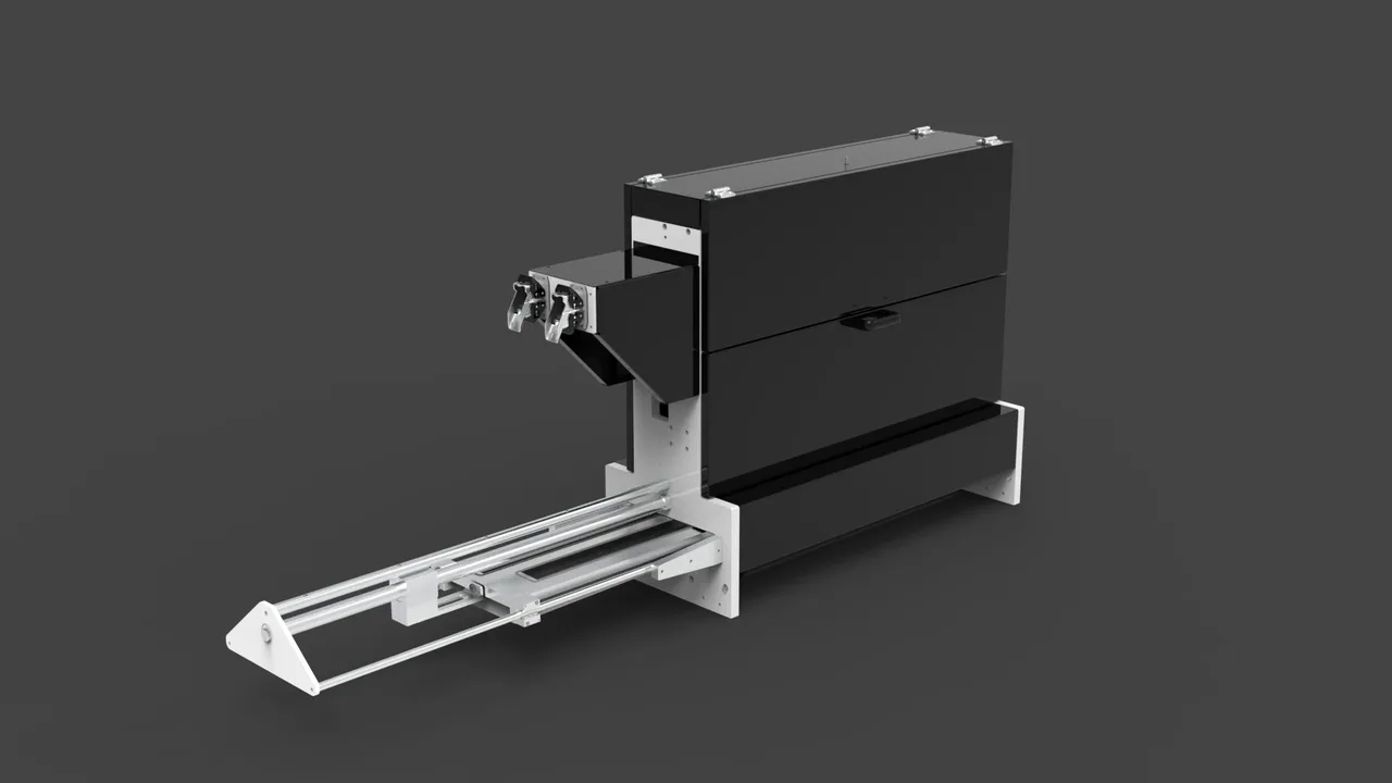JetFX inkjet unit, still from the 3D animation